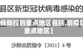 【疫情防控的重点地区包括,防疫防控重点地区】