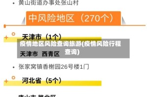 疫情地区风险查询旅游(疫情风险行程查询)