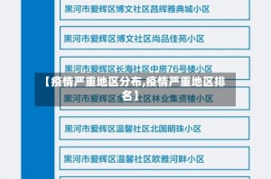 【疫情严重地区分布,疫情严重地区排名】