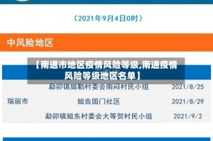 【南通市地区疫情风险等级,南通疫情风险等级地区名单】