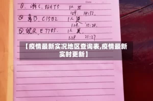 【疫情最新实况地区查询表,疫情最新实时更新】