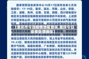 【重庆市今日疫情地区查询,重庆今日疫情新增通报】