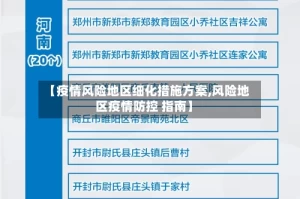 【疫情风险地区细化措施方案,风险地区疫情防控 指南】