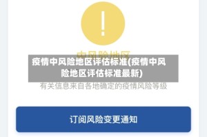 疫情中风险地区评估标准(疫情中风险地区评估标准最新)