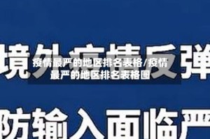 疫情最严的地区排名表格/疫情最严的地区排名表格图