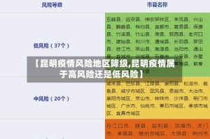 【昆明疫情风险地区降级,昆明疫情属于高风险还是低风险】