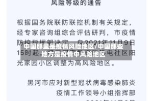 中国那里是疫情风险地区/中国那些地方是疫情中风险地区