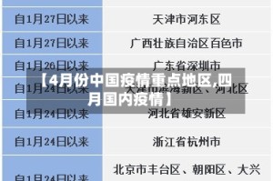 【4月份中国疫情重点地区,四月国内疫情】