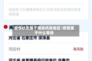 疫情状态属于哪类风险地区/疫情属于什么等级