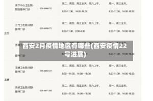 西安2月疫情地区有哪些(西安疫情22号进展)