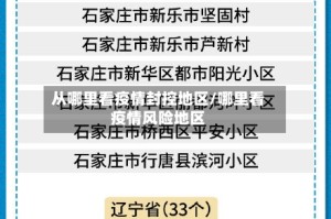 从哪里看疫情封控地区/哪里看疫情风险地区