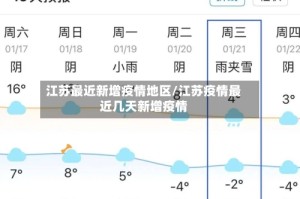 江苏最近新增疫情地区/江苏疫情最近几天新增疫情