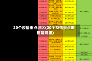 20个疫情重点地区(20个疫情重点地区是哪里)