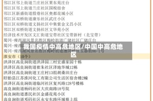 我国疫情中高危地区/中国中高危地区