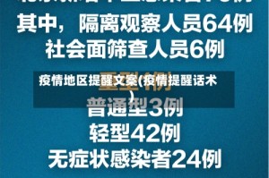 疫情地区提醒文案(疫情提醒话术)