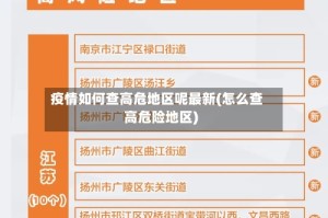 疫情如何查高危地区呢最新(怎么查高危险地区)