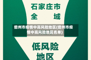 儋州市疫情中高风险地区(儋州市疫情中高风险地区名单)