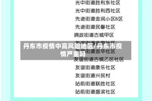 丹东市疫情中高风险地区/丹东市疫情严重吗