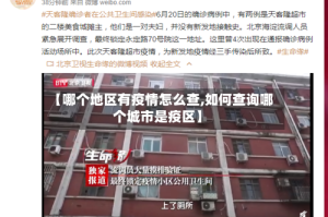 【哪个地区有疫情怎么查,如何查询哪个城市是疫区】