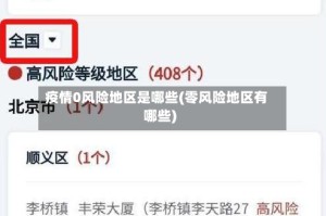 疫情0风险地区是哪些(零风险地区有哪些)