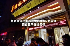 怎么查自己的所属地区疫情/怎么查询自己所在地疫情