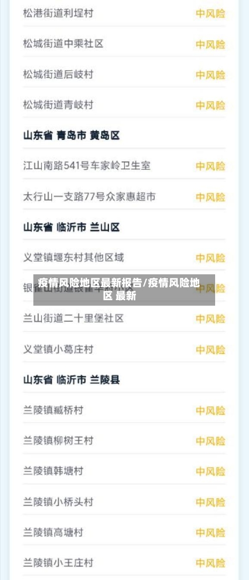 疫情风险地区最新报告/疫情风险地区 最新-第2张图片