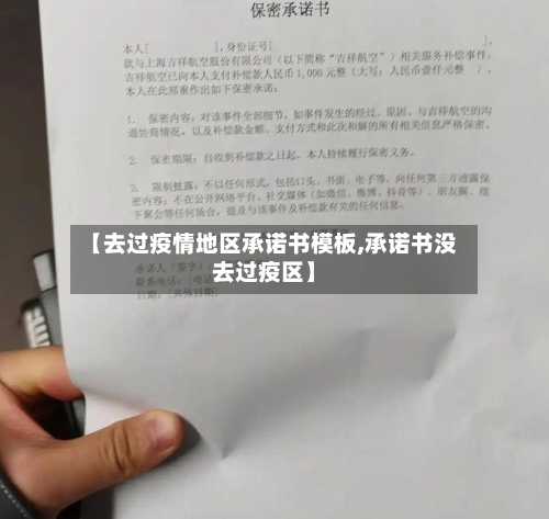 【去过疫情地区承诺书模板,承诺书没去过疫区】-第1张图片