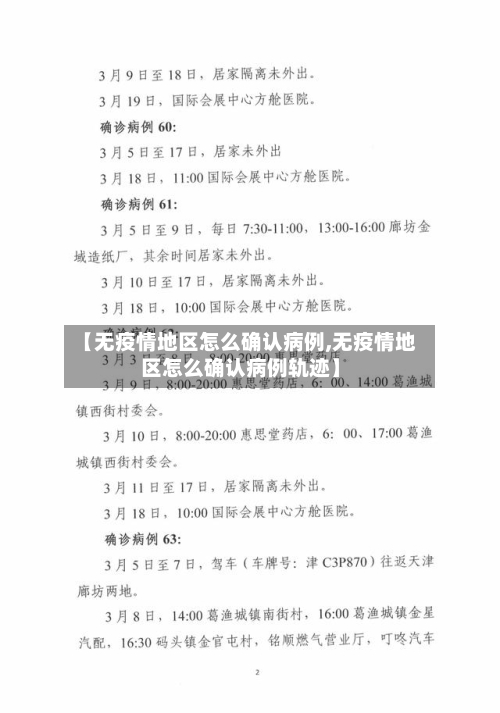 【无疫情地区怎么确认病例,无疫情地区怎么确认病例轨迹】-第1张图片