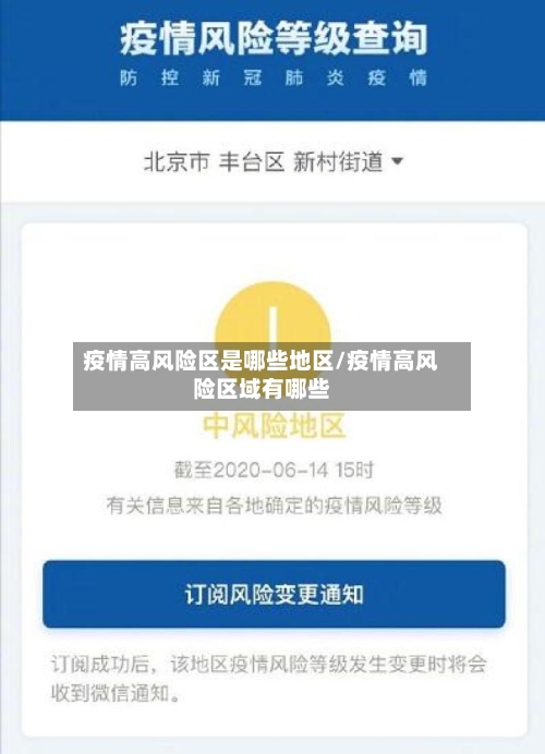 疫情高风险区是哪些地区/疫情高风险区域有哪些-第1张图片