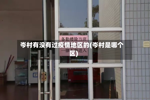 岑村有没有过疫情地区的(岑村是哪个区)-第1张图片