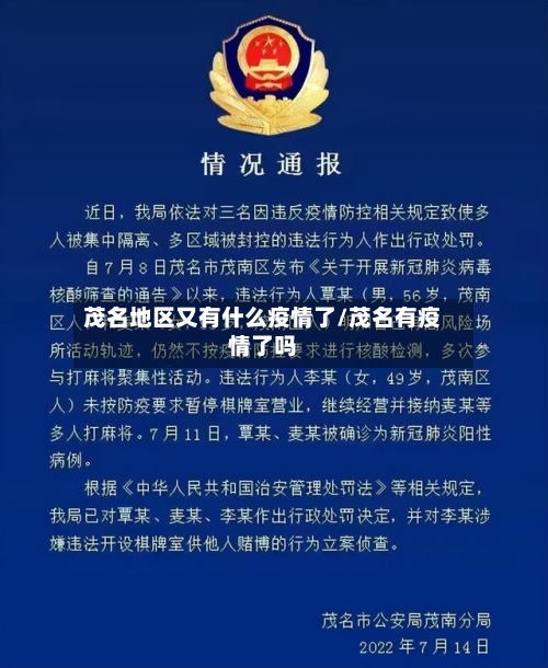 茂名地区又有什么疫情了/茂名有疫情了吗-第2张图片