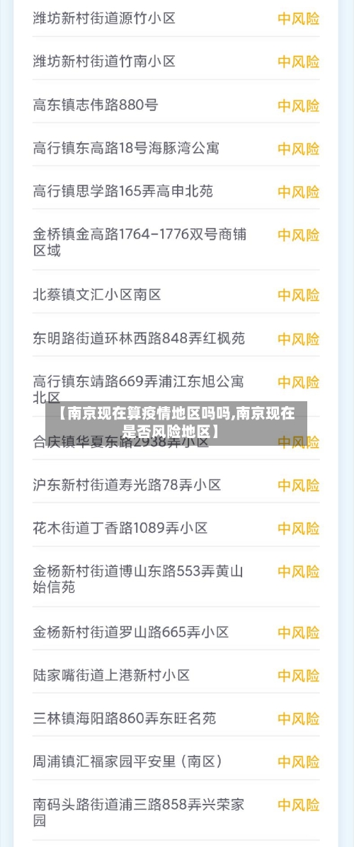 【南京现在算疫情地区吗吗,南京现在是否风险地区】-第1张图片