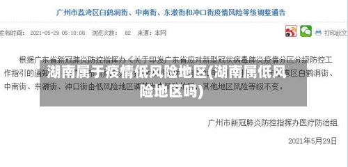 湖南属于疫情低风险地区(湖南属低风险地区吗)-第3张图片