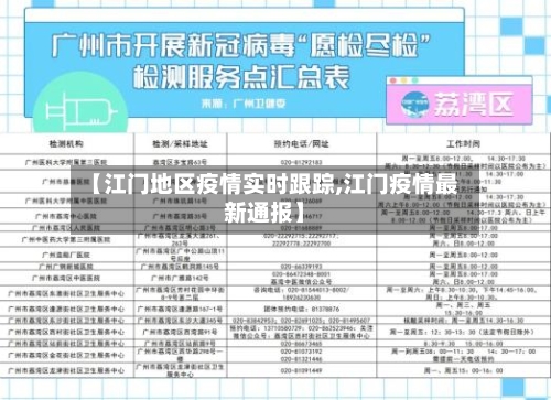 【江门地区疫情实时跟踪,江门疫情最新通报】-第2张图片