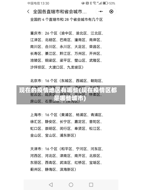 现在的疫情地区有哪些(现在疫情区都是哪些城市)-第1张图片