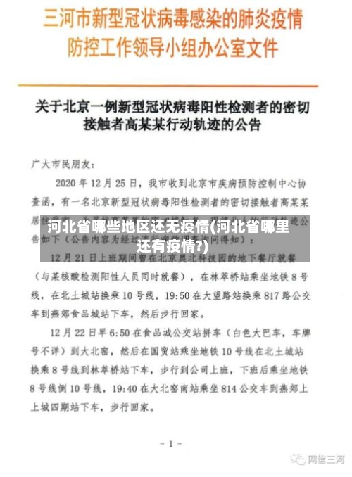 河北省哪些地区还无疫情(河北省哪里还有疫情?)-第1张图片