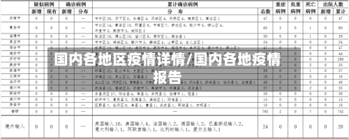 国内各地区疫情详情/国内各地疫情报告-第3张图片