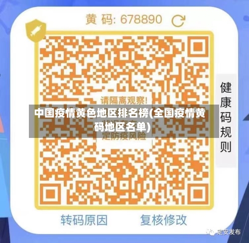 中国疫情黄色地区排名榜(全国疫情黄码地区名单)-第2张图片