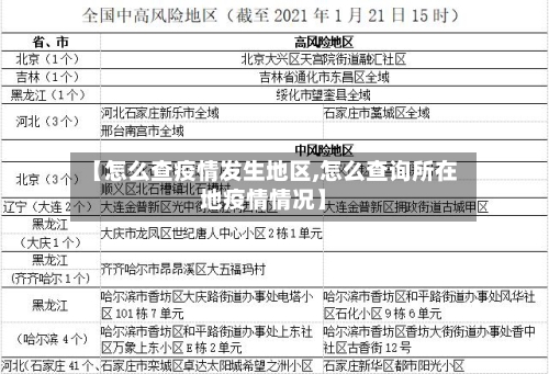 【怎么查疫情发生地区,怎么查询所在地疫情情况】-第2张图片
