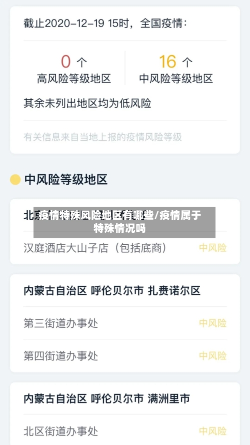 疫情特殊风险地区有哪些/疫情属于特殊情况吗-第2张图片