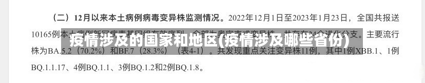 疫情涉及的国家和地区(疫情涉及哪些省份)-第1张图片