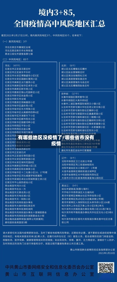 有哪些地区没疫情了/哪些省市没有疫情-第1张图片